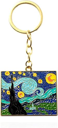 SONGCHANGJEWELRY Art Teacher/Student Gifts - Van Gogh Starry Night & Scream keychain art collection Gifts for Women Girls Men in Saudi Arabia