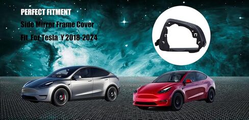 يناسب طراز Tesla 3 غطاء مرآة جانبية 2017-2024، إطار مرآة الرؤية الخلفية لجانب الراكب الأيمن، استبدال غطاء إطار مرآة جناح الباب لـ Tesla 3 (يمين) in Kuwait