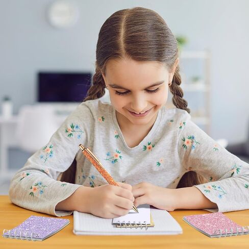 Glenmal 24 Pcs Mini Notepads for Kids Party Favors Mini Tie Dye Notepads with Glitter Colorful Little Pocket for Girls Gift Classroom Rewards 20 Pages Each (Light Color) in Saudi Arabia