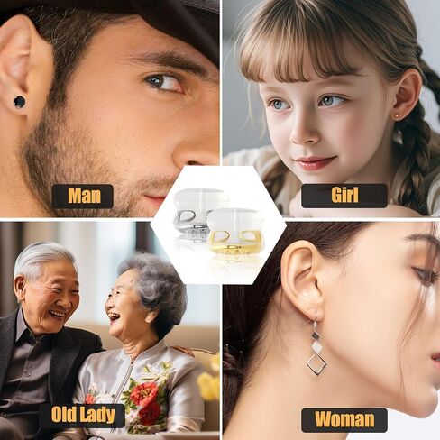 16 Pcs Comfortable 18K Gold Locking Earring Backs – 16 PCS Hypoallergenic Silicone Replacements for Studs and Heavy Earrings, Ideal for Sensitive Ears - Silver in Kuwait