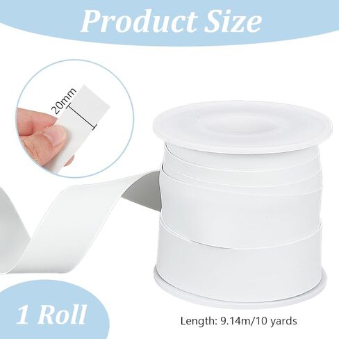 OLYCRAFT 10 Yards/9.1m Rubber Swimwear Elastic Band for Sewing 20mm Wide White Swim Flat Rubber Band Rubber Elastic for Sewing Elastic PVC Synthetic Rubber Band Swimwear Accessories in Kuwait