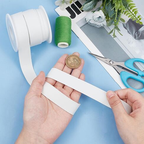 OLYCRAFT 10 Yards/9.1m Rubber Swimwear Elastic Band for Sewing 20mm Wide White Swim Flat Rubber Band Rubber Elastic for Sewing Elastic PVC Synthetic Rubber Band Swimwear Accessories in Kuwait