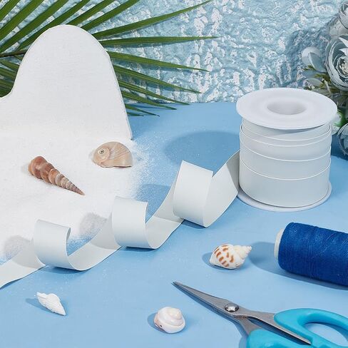 OLYCRAFT 10 Yards/9.1m Rubber Swimwear Elastic Band for Sewing 20mm Wide White Swim Flat Rubber Band Rubber Elastic for Sewing Elastic PVC Synthetic Rubber Band Swimwear Accessories in Kuwait