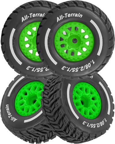 RC Wheels for 1/14 Mini Mojave GROM RC Car,RC Tires Beadlock Wheels Hub Rim Tires Wheels and Plastic Wheel hub White(4PCS) in Saudi Arabia