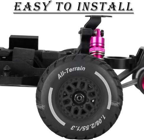 RC Wheels for 1/14 Mini Mojave GROM RC Car,RC Tires Beadlock Wheels Hub Rim Tires Wheels and Plastic Wheel hub White(4PCS) in Saudi Arabia
