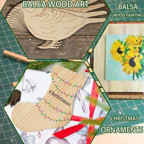 صفائح خشب البلسا للحرف اليدوية ومشاريع DIY ، 12 × 4 × 1/8 بوصة حزمة غير مكتملة من 5 (12 × 4 × 1/8 بوصة (5 حزمة)) in Kuwait