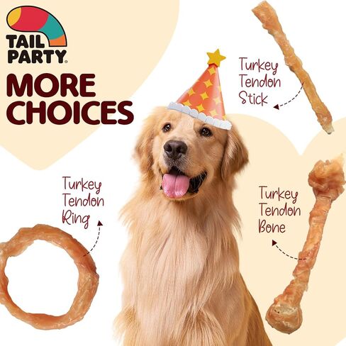 Turkey Tendons for Dogs – Small Medium & Large Dogs Training Treats, Natural Long-Lasting Chews Sticks, High-Protein Beef Tendons, Stick (10 Units/Pack, 4 oz) in Saudi Arabia