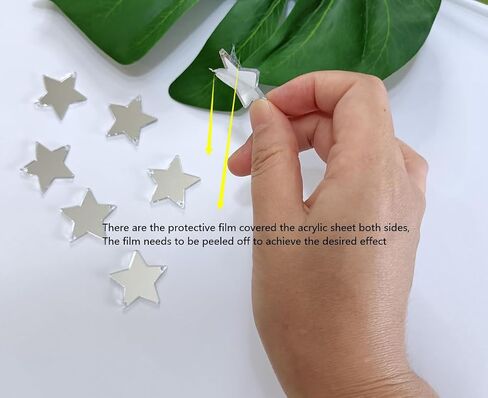 30pcs Sew on Star Acrylic Mirror,Acrylic Stars Blanks,Acrylic Mirror Beads,Sew on Rhinestones with 2 Holes(3cm, Silver Mirror) in Saudi Arabia