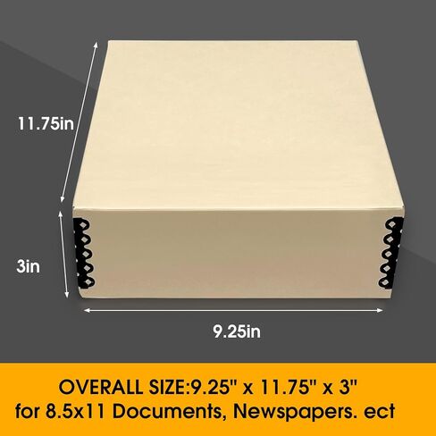 Golden State Art, Archival Storage Box, Tan-11x17x3 Inch, Pack of 2 in Kuwait