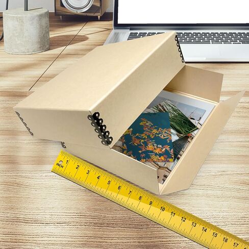 Golden State Art, Archival Storage Box, Tan-11x17x3 Inch, Pack of 2 in Kuwait