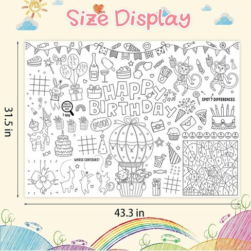 Leezead US Map Coloring Poster ، 33 "× 54" عملاق الولايات المتحدة الأمريكية خريطة تلوين ملصق Tableloth للأولاد الفتيات عيد ميلاد المنزل الأنشطة الفنية in Kuwait