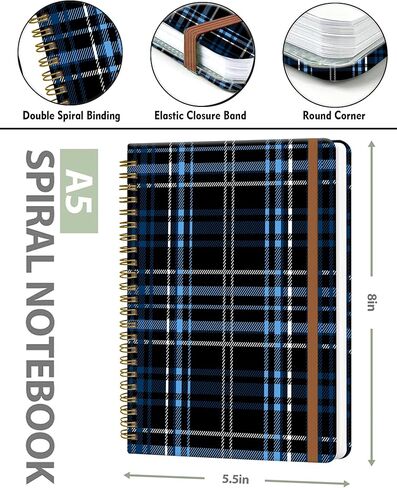 Spiral Journal Notebook for Women, Hardcover A5 College Ruled Notebook, 120 Pages, Thick Paper, Cute Lined Journal for School, Office & Work, 6 x 8.4 in(Bee Honey) in Kuwait