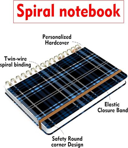 Spiral Journal Notebook for Women, Hardcover A5 College Ruled Notebook, 120 Pages, Thick Paper, Cute Lined Journal for School, Office & Work, 6 x 8.4 in(Bee Honey) in Kuwait