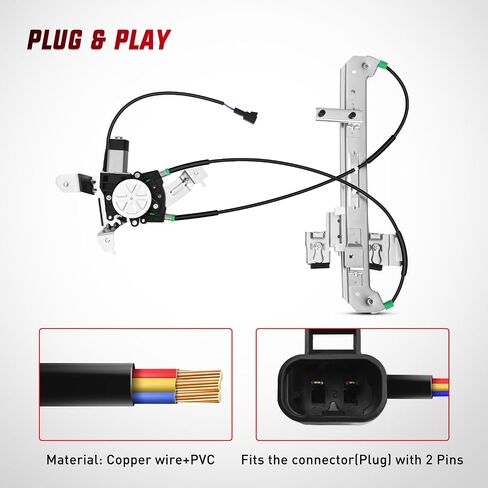 Nilight Power Window Regulator with Motor Rear Passenger Side,Compatible with Cadillac Escalade/Chevy Tahoe/GMC Yukon 2002 2003 2004 2005 2006,Rear Right,748-229 in Saudi Arabia