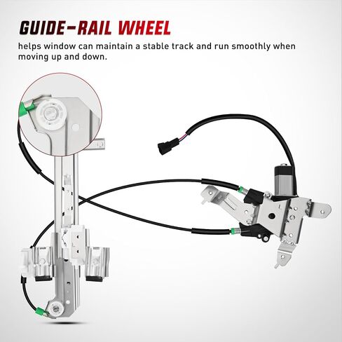Nilight Power Window Regulator with Motor Rear Passenger Side,Compatible with Cadillac Escalade/Chevy Tahoe/GMC Yukon 2002 2003 2004 2005 2006,Rear Right,748-229 in Saudi Arabia