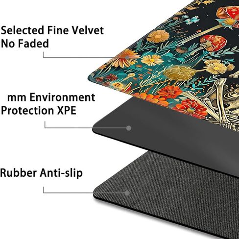for MTG Playmat + Drawstring Travel Pouch + 6 Dice Counter, for Tabletop Trading Card Game Playmats or Mouse Pad, Anti-Slip Rubber 24 x 14 in, Skeleton Kiss for TCG Playmat (No with Zone) in Kuwait