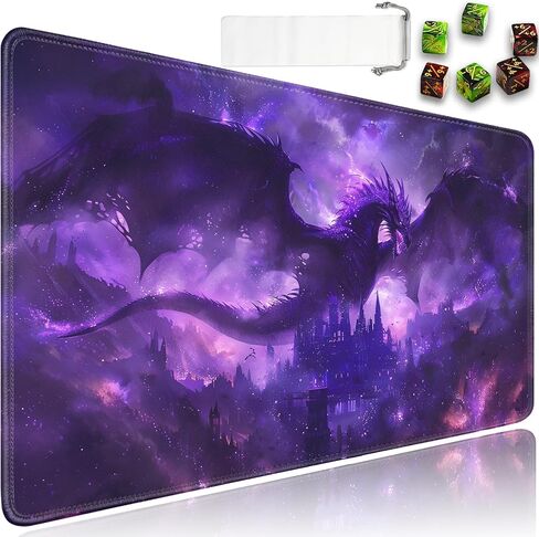 for MTG Playmat + Drawstring Travel Pouch + 6 Dice Counter, for Tabletop Trading Card Game Playmats or Mouse Pad, Anti-Slip Rubber 24 x 14 in, Skeleton Kiss for TCG Playmat (No with Zone) in Kuwait