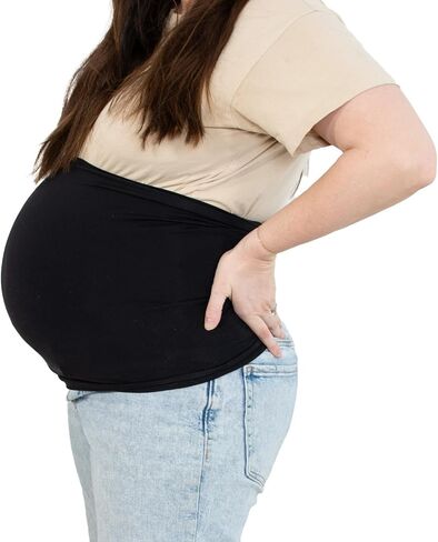 The Peanutshell Bando Belly Band for Pregnancy, Maternity Pants and Jeans Extender for all Trimesters and including Post Pregnancy (Medium/Large, Black) in Saudi Arabia