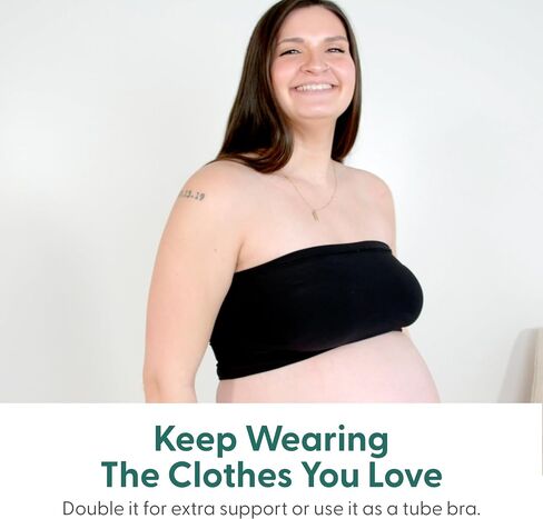 The Peanutshell Bando Belly Band for Pregnancy, Maternity Pants and Jeans Extender for all Trimesters and including Post Pregnancy (Medium/Large, Black) in Saudi Arabia
