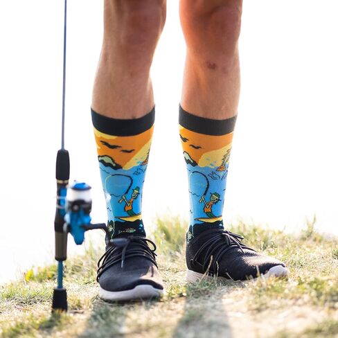 Lavley Fishing & Hunting Socks Funny Gift for Outdoor Hunters & Fishermen | Premium Cotton Blend, Super Soft, Durable, Gift for Outdoor Hunters, Funny Fishing & Hunting Socks in Saudi Arabia