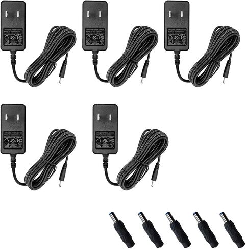 Power Supply Adapter,12V 1A 12 Watts AC DC Power Supply Adapter with UL Certified, 9.8FT Power Cord and 3.5 x 1.35mm Plug and one More 5.5 x 2.1mm Additional DC Plug for CCTV Camera etc in Saudi Arabia