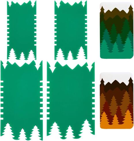 FINGERINSPIRE 4 PCS Acrylic Soap Template Soap Scraper Shaping Tool Sea Green Acrylic Soap Making Kits Tree Shape Soap Sculpture Tools Soap Shaping Tools for Soap Sculpture Soap Making and Decoration in Kuwait