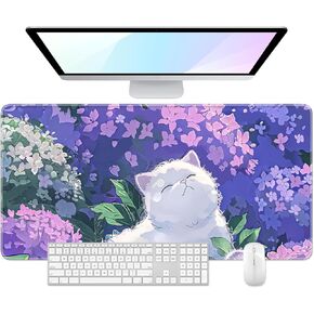 لوحة المكتب ، 32 "× 16" xxxl تمتد وسادة الماوس للألعاب الكبيرة ، حصيرة مكتب ديكور سطح المكتب ، والرجال لوازم المكاتب والملحقات ، حصيرة ماوس أنيمي لطيف للكمبيوتر المحمول ولوحة المفاتيح ، القطط الكرة.