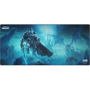 World of Warcraft Lich King Gaming Mousepad, Computer Mouse Mat, Flat Stitched Edge, Non-Slip Rubber Base, Gamers & Office Use, 35 x 16 - Officially Licensed
