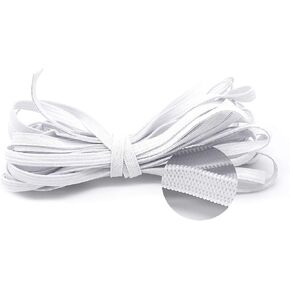 تمتد مرنة 1/4 '' واسعة - أبيض - 5 ياردات