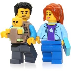 LEGO CAMPER MINIFIGURE PACK - أمي أمي وأبي (مع حامل الأطفال والطفل) 60202