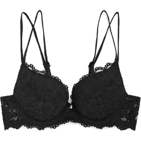 Women Lace Push Up Bras Add Two Cups Size Thick Padded Plunge Cleavage Underwire Bra in Kuwait