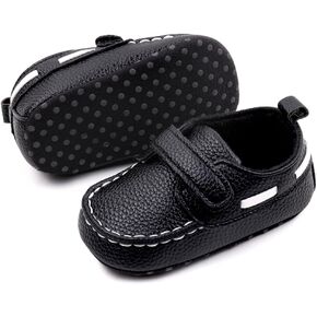 Uineky Infant Baby Boys Girls Leather Loafers Dress Shoes Newborn Oxford Flats Casual Moccasins Slip-On First Walking Boat Shoes