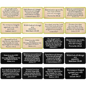 Lyrow 20 Pcs Embroidered Bible Patches Christian Iron on Patches Bulk Religious Verse Sew for Backpacks Clothes Hat Bags Shoes Decorations, 4 x 2.2 Inches, 10 Styles