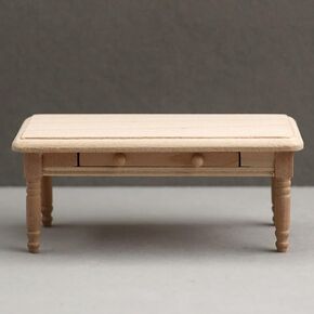 Airads Dollhouse 1:12 Scale Dollhouse Miniature Coffee Table مع درج غير مكتمل