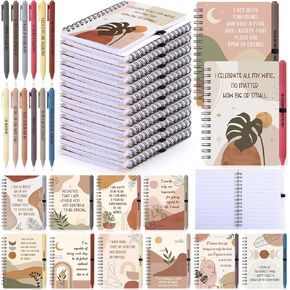 Kosiz 24 Set Day Mothers Home Exivation Gifts Amnitity Spiral Notebooks with Pens Chigragement Procivations Prochepads Daily Journals for Women Lefer