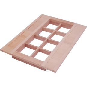 مصراع نافذة Dollhouse Excheart 1PCS 8-Grid الستائر 1:12 مقياس مصغرة النافذة الخشبية