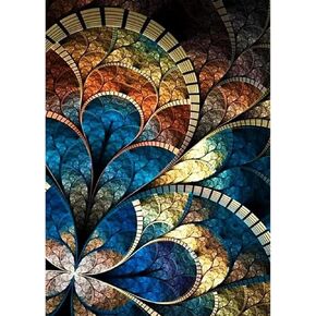 yiyue Diamond Art Painting Kits للمبتدئين ، مجموعة الطلاء الرقمية الكاملة Round 5D ، لوحة الأزهار الماس للبالغين ، لوحة DIY بأرقام لديكور الجدار المنزلي 12x16inch ، رقم 9