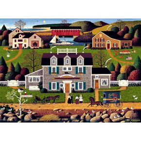 Buffalo Games - Charles Wysocki - Moonmeadow Cove - 1000 قطعة بانورامزو للألغاز للبالغين - اللغز الكامل المثالي لليالي اللعبة - الحجم النهائي هو 26.75 × 19.75