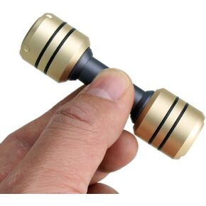 Finger Dumbbell Spinners, 2 in 1 Fidget Toys Adults, Metal Fidgets, High Resilience Thumb Button, ADHD Stress Relief, Gifts for Teens (Dark Gray - Aluminum)