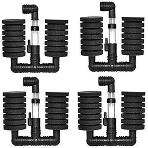 XINYOU XY2831_4pk Air Pump Sponge Filter for Aquarium,Black