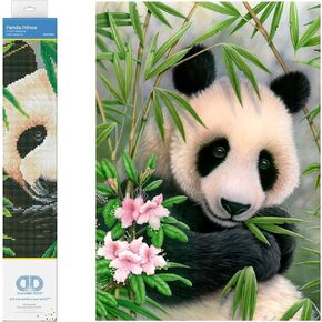 Diamond Dotz Panda Prince Diamond Painting kits للبالغين - مجموعات فن الماس أكياس مريحة مع مجموعة حرفية مريحة مع Dotz Gems 15.7x11.8
