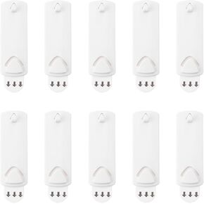 10 PCS شماعات إطار صورة ، أضرار معلقة خالية ، شماعات جدار صورة ، لا توجد أظافر ، بلاستيك ، أبيض