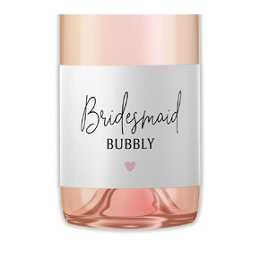 Bridesmaid Mini Champagne Labels ● SET of 10 ● Bridesmaid Proposal, Will You Be My, Maid of Honor Ask, Bridal Party Ask, Bridesmaid Wine Stickers, Wedding Favors, 3.5" x 2", WEATHERPROOF, M200-BY-10