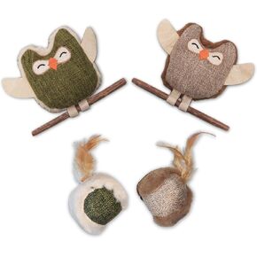 Tails & Tales Toys Toys Fish و Catnip & Crinker Sound Plush و Proachstant و Soft Feals للقطط والقطط الداخلية ، يقلل من الإجهاد ويشجع النشاط ، حزمة 3
