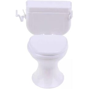 1:12 Scale Miniature Bathroom Toilet - Realistic Porcelain Dollhouse Furniture for DIY Crafts, Dioramas and Architectural Models