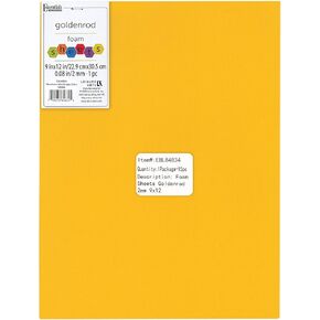 الأساسيات بواسطة ورقة رغوة الفنون الترفيهية 9 × 12 "2 مم جولديرود 15pc