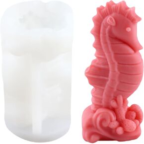 شمعة Seahorse سيليكون قوالب الحصين شمعة القالب راتنجات فرس