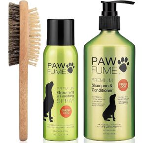 Pawfume 2-in-1 Pet Grooming Brush + Spray for Show Dogs + الشامبو والبلسم