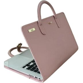 PU Laptop Sleeve Pink with Handle Protective Case Laptop Bag(15.6 inch)