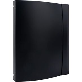 Baofali A4 4 Ring Binder Cover Clean PVC شفاف ناعم لقذيفة دفتر الملاحظات القابلة لإعادة التعبئة مع Surface Forstamp & Die Storage (Purple)